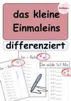Vorschau - Unterrichtsreihen - Einmaleins | 1x1 Arbeitsblätter | differenziert | - Deckblatt