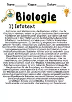 Vorschau - Unterrichtsreihen - Antibiotika und Resistenzmechanismen Informationen und Arbeitsblätter - Seite 1