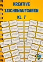 Vorschau - Aufgabenkarten - Zeichenaufgaben Klasse 7 - Deckblatt
