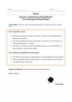 Vorschau - Arbeitsblätter - Klausur - Analyse der Rede "Eine komplizierte Rede in komplizierten Zeiten" von Luisa Neubauer - (Jetzt mit EXTRA! Siehe in den Bewertungen!) - Sprache in politisch-gesellschaftlichen Verwendungszusammenhängen - Seite 1