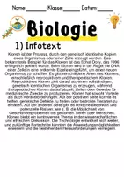 Vorschau - Unterrichtsreihen - Klonen Informationen und Arbeitsblätter - Seite 1