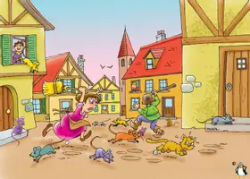 Vorschau - Stationenlernen - Rattenfänger von Hameln/Kamishibai/Erzähltheater/Fabel/Tafelbilder - Seite 2