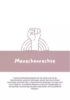Vorschau - Arbeitsblätter - Menschenrechte- Bedeutung und aktuelle Herausforderungen - Deckblatt