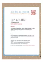 Vorschau - Arbeitsblätter - CROSS-MATH Rätsel "Wintertiere" Kleines Einmaleins - Seite 1