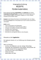 Vorschau - Arbeitsblätter - Vorgangsbeschreibung "Rezepte" - Fördermaterialien - Seite 1