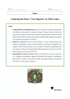 Vorschau - Arbeitsblätter - Klausur - Analyzing the Poem "I Am Nigerian" by Nkiru Asika - Mit EWH! - Seite 1