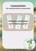 Vorschau - Bildkarten - Lesezeichen mit der Zaubergiraffe und Zitaten - Deckblatt