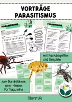 Vorschau - Arbeitsblätter - Arbeitsblatt Präsentationsreihe Parasiten Frau Bieku - Deckblatt