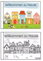 Vorschau - Arbeitsblätter - Flipbook Mein Zuhause, meine Familie, meine Haustiere und ich! - Deckblatt