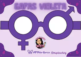 Vista previa - Manualidades / Dibujos para colorear - GAFAS VIOLETA - 25N Y 8M - ARTÍSTICA - Portada