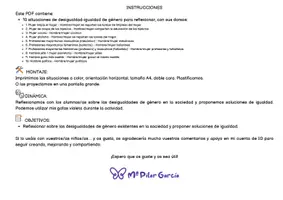 Vista previa - Hojas de trabajo - SITUACIONES DESIGUALDAD-IGUALDAD DE GÉNERO / 25N Y 8M - página 2
