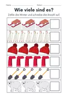 Vorschau - Arbeitsblätter - Winter Zählen/Mathematik - Klasse 1 und 2 - Seite 2