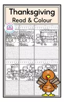 anteprima - Esercizi - Thanksgiving Read & Colour - Pagina di copertina