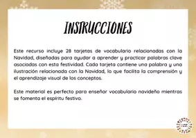 Vista previa - Tarjetas / Manipulativos - Vocabulario Navidad - página 1