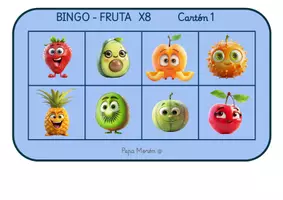 Vista previa - Juegos / Gamificación - BINGO FRUTA X8 - Portada