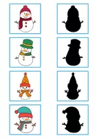 Vorschau - Fördermaterial/Inklusion - Schattenbilder Winter, Schneemänner, differenziert - Seite 3