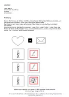 Vorschau - Arbeitsblätter - Lesen mit Bild-Symbolen: Brief - Seite 1