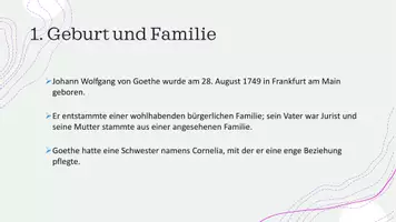 Vorschau - Präsentationen/Tafelbilder - Biografie Goethe, "Der Zauberlehrling" (PowerPoint) Kl. 7/8 - Seite 2