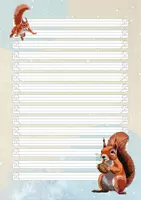 Vorschau - Arbeitsblätter - 5 x Briefpapier "Wintertiere" (4 Lineaturen) - Seite 3