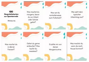 Vorschau - Aufgabenkarten - 101 Gesprächskarten zur Spontanrede – Niveau A2 - Deckblatt