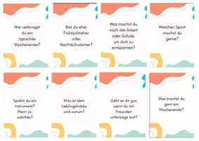 Vorschau - Aufgabenkarten - 101 Gesprächskarten zur Spontanrede – Niveau A2 - Seite 1