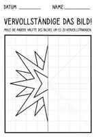 Vorschau - Arbeitsblätter - Symmetrie Bilder für die Winter & Weihnachtszeit - Kunst Materialpaket - Seite 1