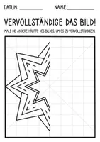 Vorschau - Arbeitsblätter - Symmetrie Bilder für die Winter & Weihnachtszeit - Kunst Materialpaket - Seite 2
