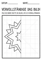 Vorschau - Arbeitsblätter - Symmetrie Bilder für die Winter & Weihnachtszeit - Kunst Materialpaket - Seite 3