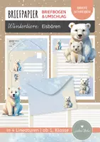 Vorschau - Arbeitsblätter - Briefpapier Wintertiere "Eisbären" (4 Lineaturen) - Deckblatt