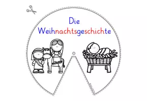 Vorschau - Mal- und Bastelvorlagen - Biblische Weihnachtsgeschichte Klasse 1-2 Drehscheibe - Seite 3