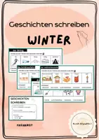 Vorschau - Fördermaterial/Inklusion - Geschichten schreiben: Winter - Deckblatt