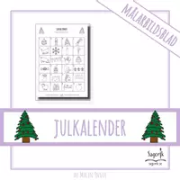 förhandsvisning - Julkalender små målarbilder - försättsblad
