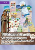 Vorschau - Unterrichtsreihen - 12 Stämme Israels: Info-Karten und Stammbaum (Zusatz auch zur Einheit König David) - Deckblatt