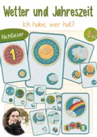Vorschau - Spiele - Wetter und Jahreszeiten - Ich habe, wer hat? Spiel - Nichtleser - Deckblatt