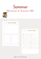 Vorschau - Arbeitsblätter - Sommerwörter und Sommer-ABC - Deckblatt