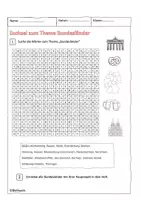 Vorschau - Arbeitsblätter - Suchsel zu den Bundesländern, Deutschland, Sachunterricht - Seite 2