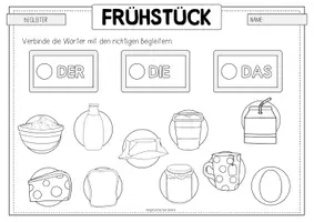 Vorschau - Arbeitsblätter - FRÜHSTÜCK Artikelübung - Seite 3