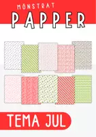 förhandsvisning - Mönstrat papper (jul) - skriv ut själv - försättsblad