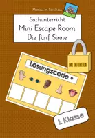 Vorschau - Arbeitsblätter - Mini Escape Die 5 Sinne 1. Klasse - Deckblatt