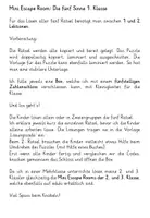 Vorschau - Arbeitsblätter - Mini Escape Die 5 Sinne 1. Klasse - Seite 1