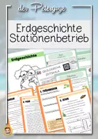 Vorschau - Arbeitsblätter - Erdgeschichte Arbeitsbuch | Stationenlernen - Deckblatt