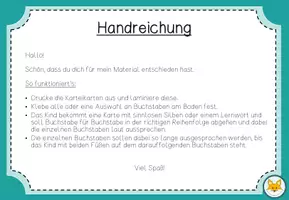 Vorschau - Stationenlernen - Buchstabenkarten fürs Lesetraining - bewegtes Lesen - Seite 1