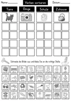 Vorschau - Arbeitsblätter - Verben sortieren | Wortarten | Tafelmaterial + Arbeitsblätter | Grammatik | Deutsch 2. Klasse - Seite 2
