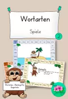 Vorschau - Spiele - Wortartenspiele 2 - Wortarten, Gegenteile, Oberbegriffe - Deckblatt