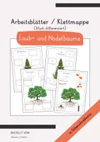 Vorschau - Arbeitsblätter - Arbeitsblätter & Klettmappe: Aufbau von Nadelbäumen & Laubbäumen (Wald, Baum) - Deckblatt