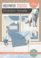 Vorschau - Arbeitsblätter - Briefpapier Wintertiere "Polarwölfe" (4 Lineaturen) - Deckblatt