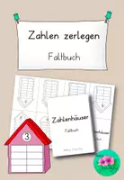 Vorschau - Arbeitsblätter - Zahlen zerlegen - kleines Faltbuch für die Hosentasche - Deckblatt