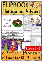 Vorschau - Arbeitsblätter - Heilige im Advent Klasse 3-6 FLIPBOOK differenziert - Deckblatt
