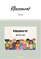Vorschau - Poster - Klassenrat - mehrfarbiges Poster - Deckblatt