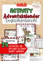 Vorschau - Arbeitsblätter - Adventskalender Englisch - für den Englischunterricht | 24 activities about Christmas - Deckblatt